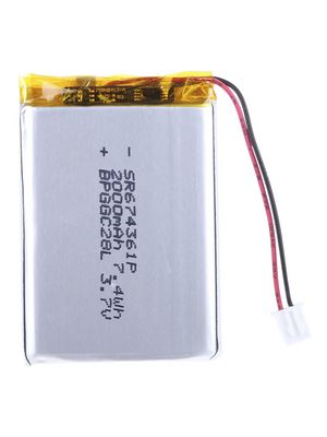 Akkupack, Li-Po, 3.7V, 2Ah, Molex-Steckverbinder